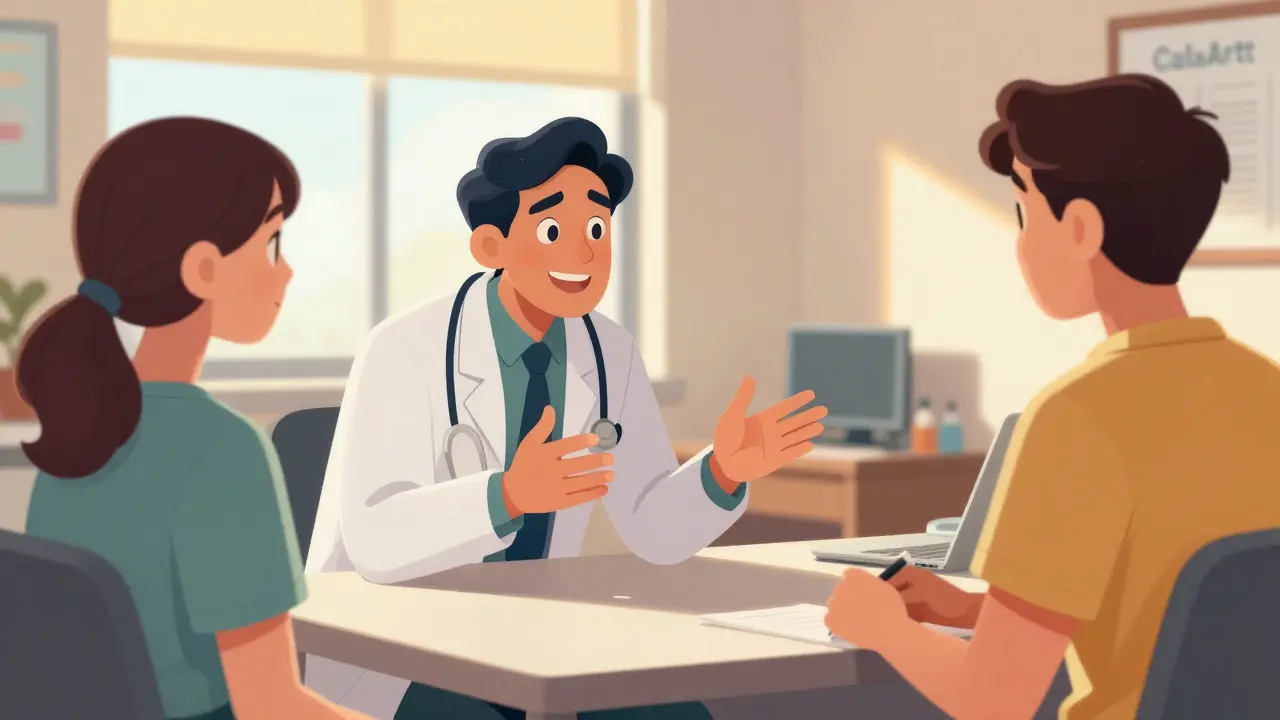 Doctor and patient building trust during consultation