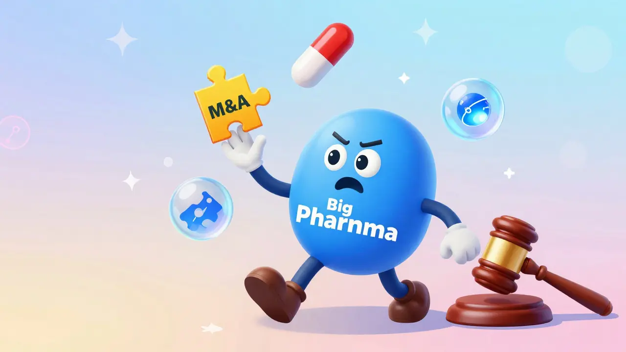 A pharma executive juggling business strategies to survive patent expirations.