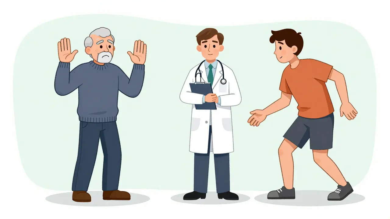 Comparison of Parkinson's tremor vs MSA rigidity