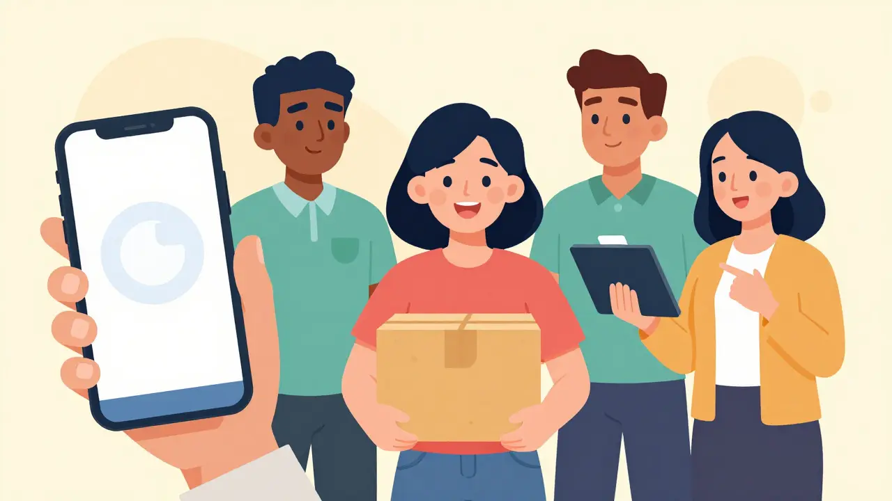 People saving money on meds using coupons and telehealth services
