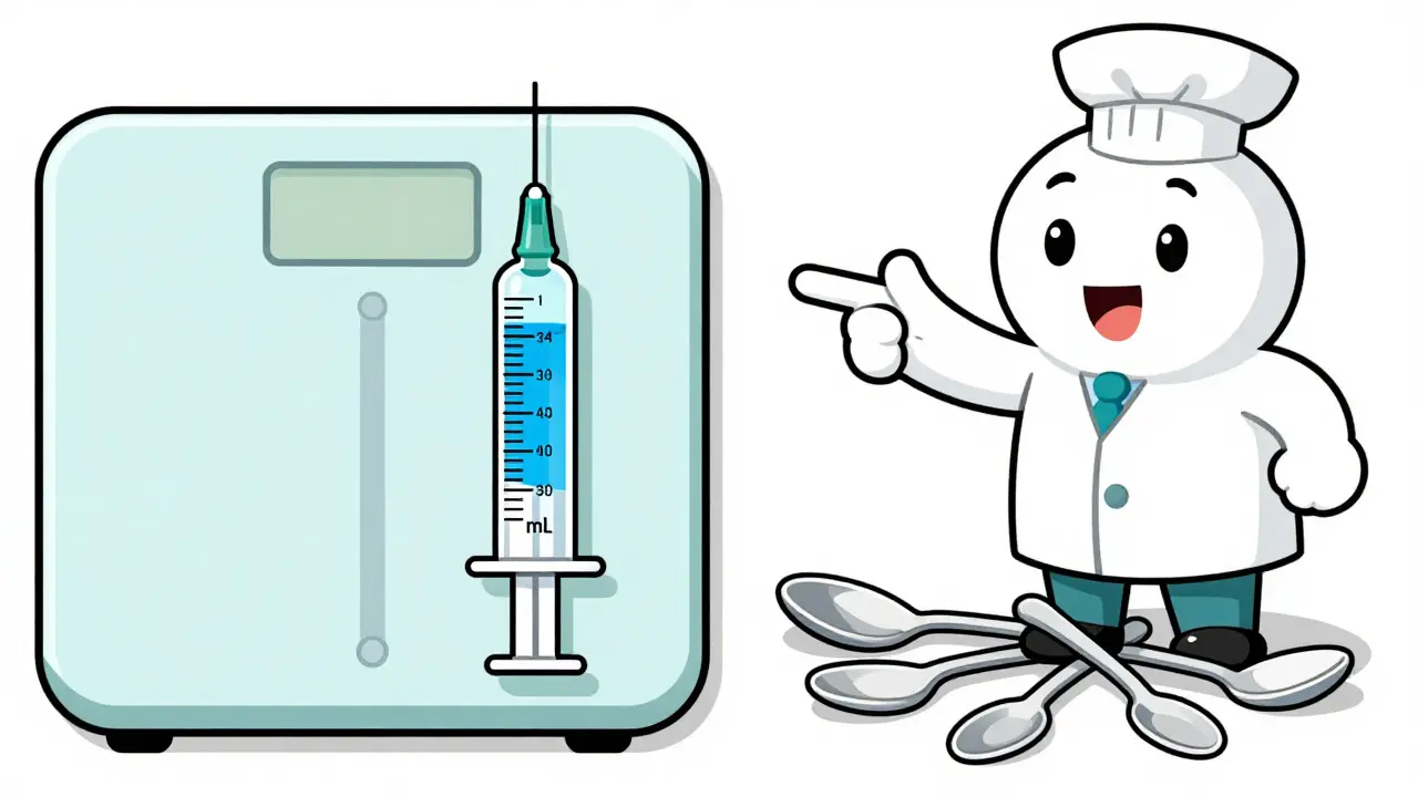 Oral syringe vs kitchen spoons for dosing