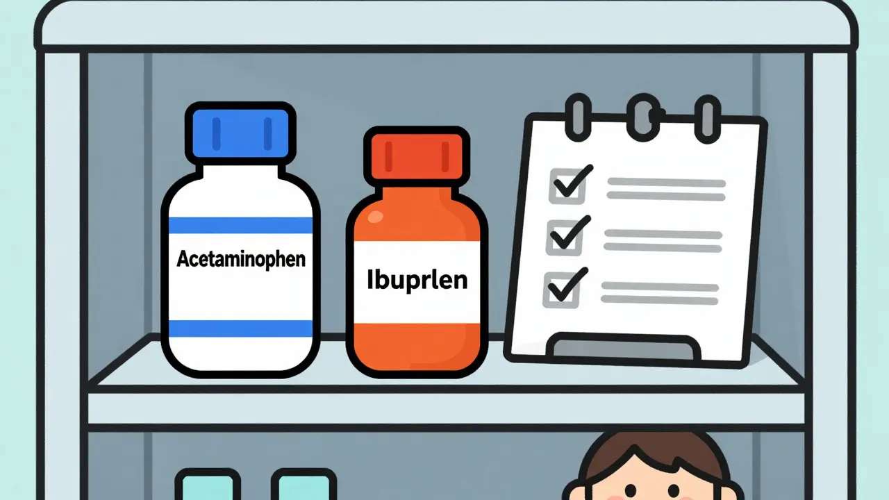 Organized medicine cabinet with tracking board